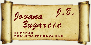 Jovana Bugarčić vizit kartica